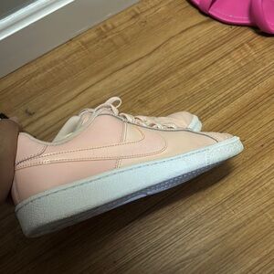 Peach Sneakers with White Soles